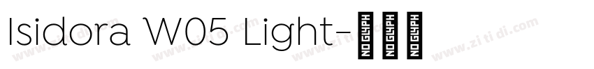 Isidora W05 Light字体转换